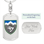 108th Mountain Assault Battalion (Ukraine) - Luxury Dog Tag Keychain