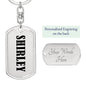 Shirley v01 - Luxury Dog Tag Keychain