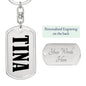 Tina v01 - Luxury Dog Tag Keychain