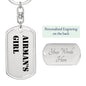 Airman's Girl - Luxury Dog Tag Keychain