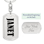 Janet v01 - Luxury Dog Tag Keychain