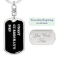 Coast Guardsman's Dad v2 - Luxury Dog Tag Keychain