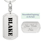 Blake - Luxury Dog Tag Keychain