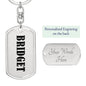Bridget v01 - Luxury Dog Tag Keychain