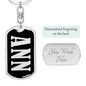 Ann v02 - Luxury Dog Tag Keychain