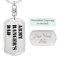 Army Ranger's Dad - Luxury Dog Tag Keychain