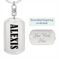 Alexis v01 - Luxury Dog Tag Keychain