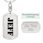 Jeff - Luxury Dog Tag Keychain