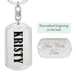 Kristy v01 - Luxury Dog Tag Keychain