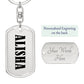 Alisha v01 - Luxury Dog Tag Keychain