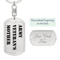 Army Veteran's Mother - Luxury Dog Tag Keychain