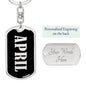 April v02 - Luxury Dog Tag Keychain