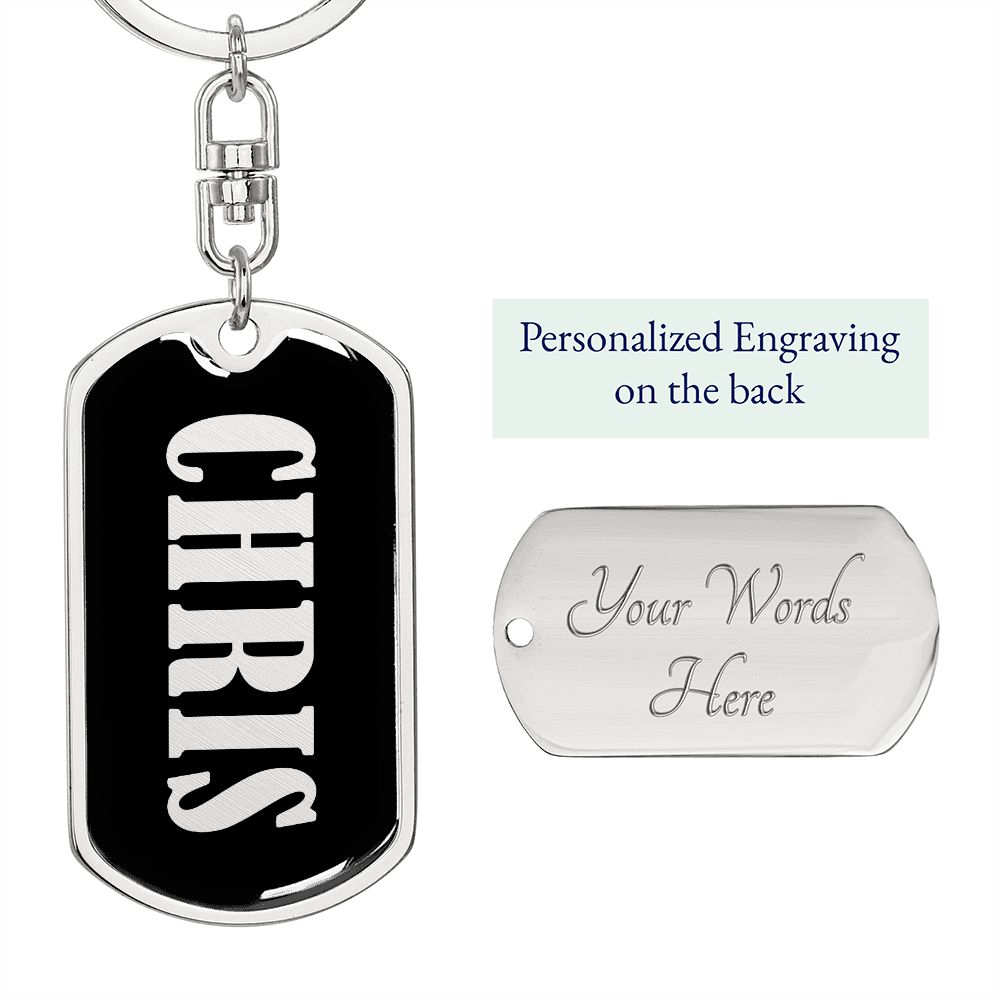 Chris v02 - Luxury Dog Tag Keychain