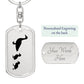 Mama Duck With 2 Ducklings - Luxury Dog Tag Keychain