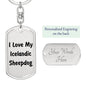 Love My Icelandic Sheepdog v4 - Luxury Dog Tag Keychain