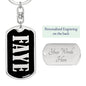 Faye v02 - Luxury Dog Tag Keychain