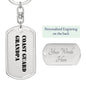 Coast Guard Grandpa - Luxury Dog Tag Keychain