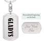 Gladys v01 - Luxury Dog Tag Keychain