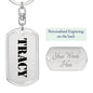 Tracy - Luxury Dog Tag Keychain