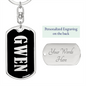Gwen v02 - Luxury Dog Tag Keychain