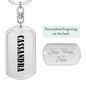 Cassandra v01 - Luxury Dog Tag Keychain