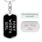 Fort Worth Girl v5 - Luxury Dog Tag Keychain