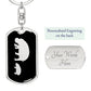 Mama Hippo With 1 Calf v2 - Luxury Dog Tag Keychain