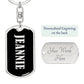Jeannie v02 - Luxury Dog Tag Keychain