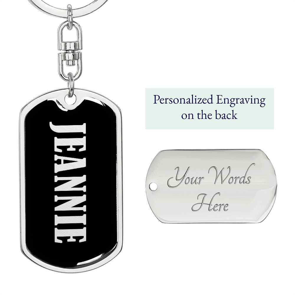 Jeannie v02 - Luxury Dog Tag Keychain