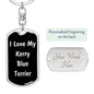 Love My Kerry Blue Terrier v5 - Luxury Dog Tag Keychain