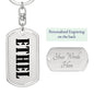 Ethel v01 - Luxury Dog Tag Keychain