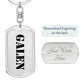 Galen - Luxury Dog Tag Keychain
