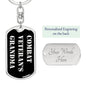 Combat Veteran's Grandma v2 - Luxury Dog Tag Keychain