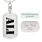 Ali - Luxury Dog Tag Keychain