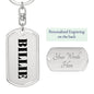 Billie - Luxury Dog Tag Keychain