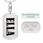 Ella v01 - Luxury Dog Tag Keychain