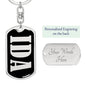 Ida v02 - Luxury Dog Tag Keychain