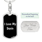 Love My Danio v2 - Luxury Dog Tag Keychain