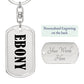 Ebony v01 - Luxury Dog Tag Keychain
