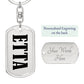 Etta v01 - Luxury Dog Tag Keychain