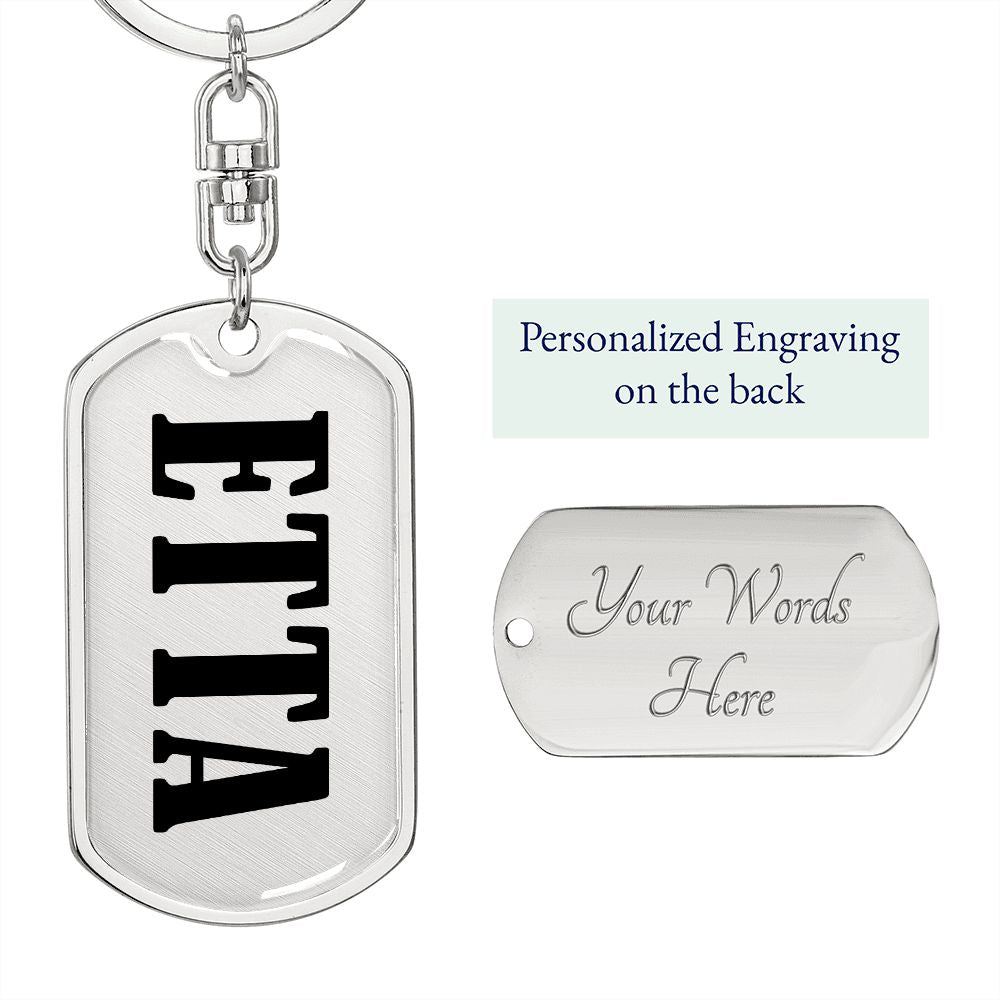 Etta v01 - Luxury Dog Tag Keychain