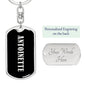 Antoinette v02 - Luxury Dog Tag Keychain