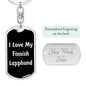 Love My Finnish Lapphund v5 - Luxury Dog Tag Keychain