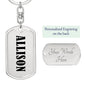 Allison v01 - Luxury Dog Tag Keychain