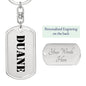 Duane - Luxury Dog Tag Keychain