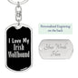 Love My Irish Wolfhound v2 - Luxury Dog Tag Keychain