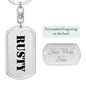 Rusty - Luxury Dog Tag Keychain