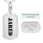 Jared - Luxury Dog Tag Keychain