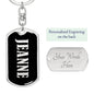 Jeanne v02 - Luxury Dog Tag Keychain