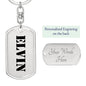 Elvin - Luxury Dog Tag Keychain